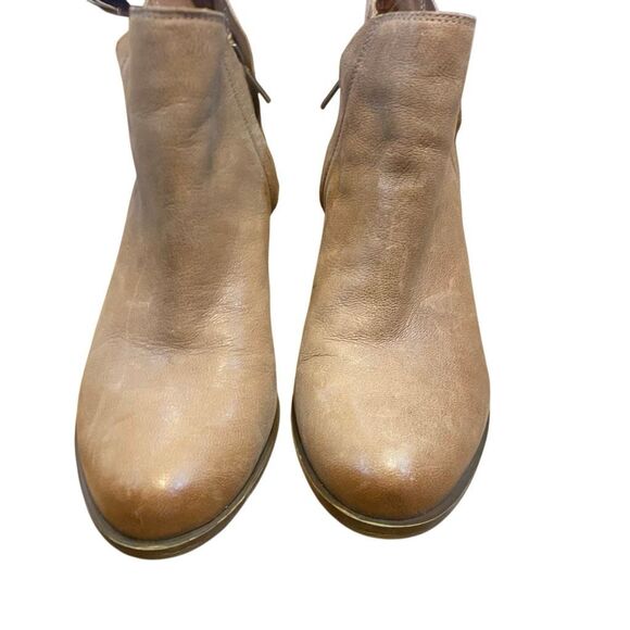 Lucky Brand Brenon size 8.5 zipper side booties brown tan - Picture 6 of 9